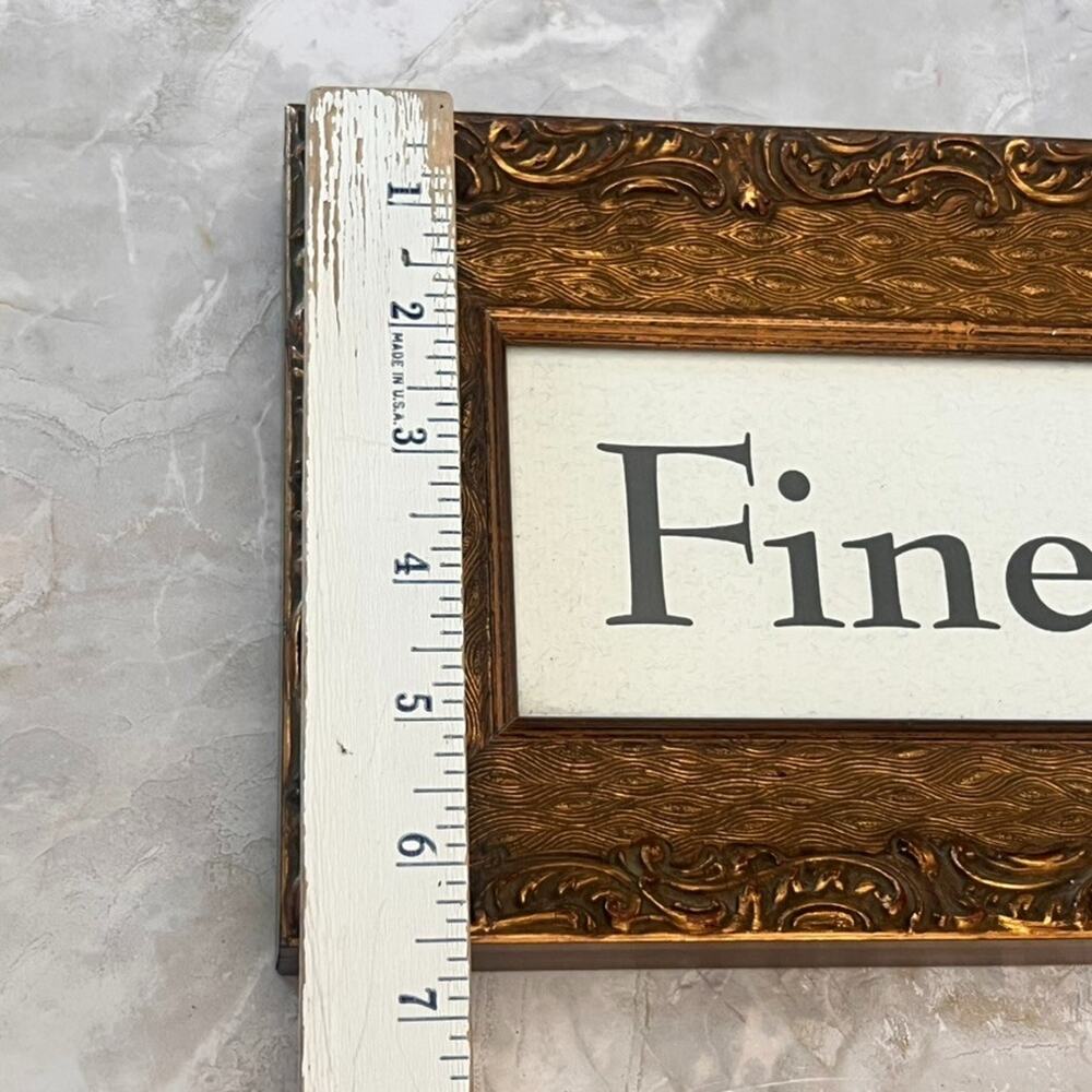 Ornate Vintage-Style Picture "Fine" Framed Word Art 6.5" x 9" - Picture 8 of 10
